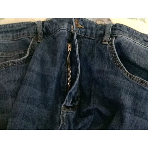 Pilcro Mid-Rise Blue Denim Wide-Leg Womens Jeans Size 31 - Picture 7 of 7